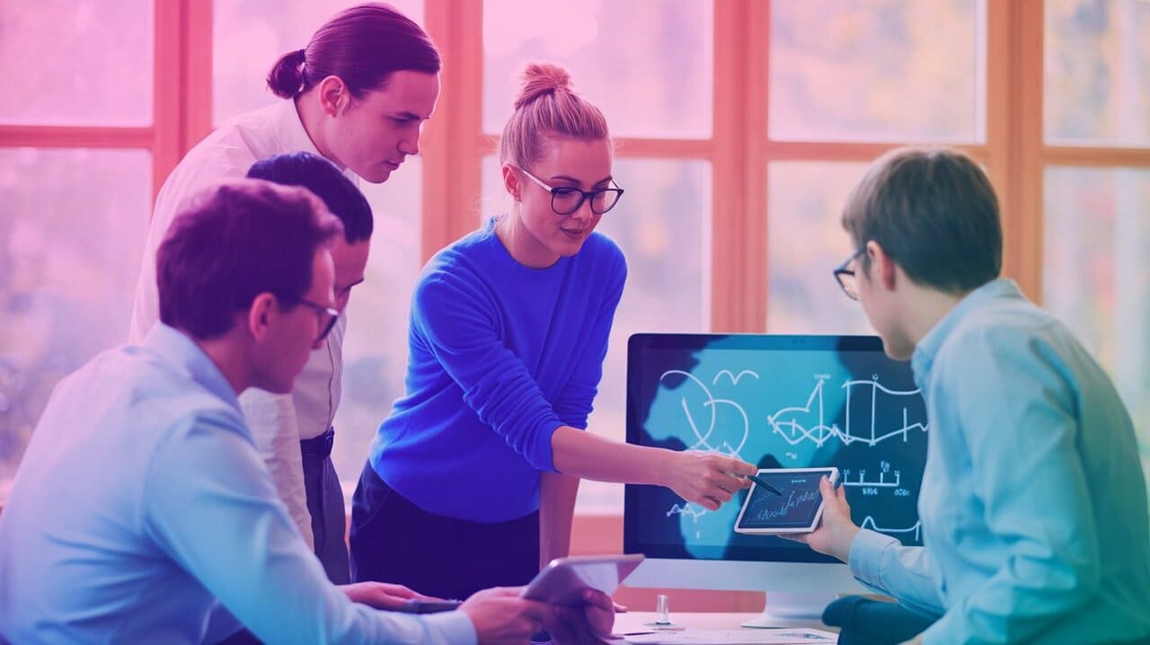 Strateginen kaavio, joka näyttää kolme keskeistä vipua—tietämys, sitoutuminen ja data—edistävät kumppanimyynnin kasvua.