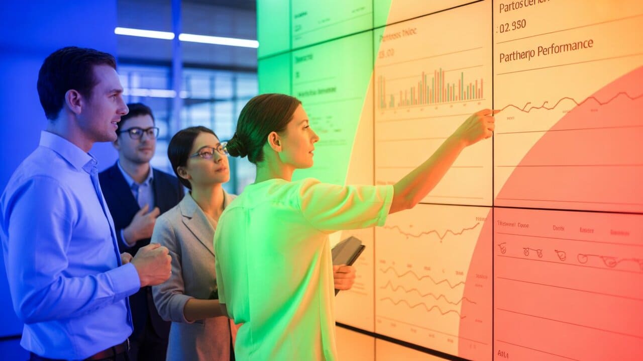 Strateginen kaavio, joka osoittaa, kuinka kumppaneiden Myyntimotivaatioportaali sulkee tietokuilun toimittajan ja sen kanavakumppaneiden välillä, mikä johtaa ennustettavaan liikevaihdon kasvuun.