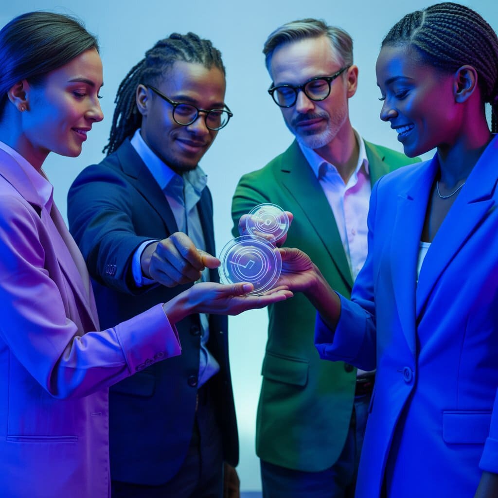 Kaavio, joka näyttää itsensä ylläpitävän työntekijöiden tunnistamisen ekosysteemin nelivaiheisen virtauksen