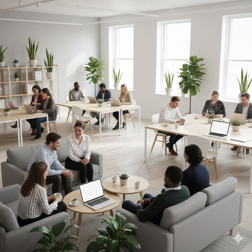 Infografiikka, joka näyttää uuden työntekijän matkan kiinnostavana quest-karttana, jossa on virstanpylväitä ja palkintoja, vastakohtana tylsä tehtävälista.