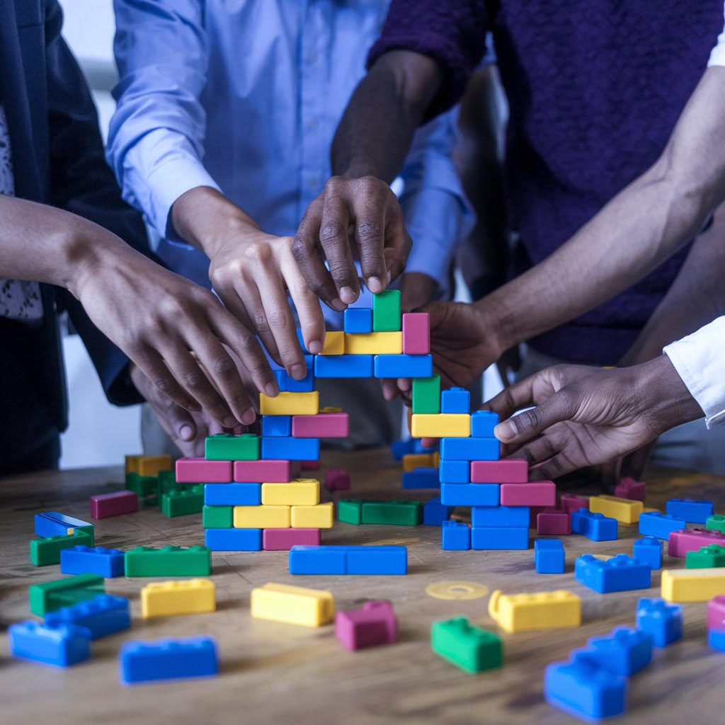 An infographic comparing a static megaphone (monologue) to a dynamic network of dialogue bubbles (dialogue).